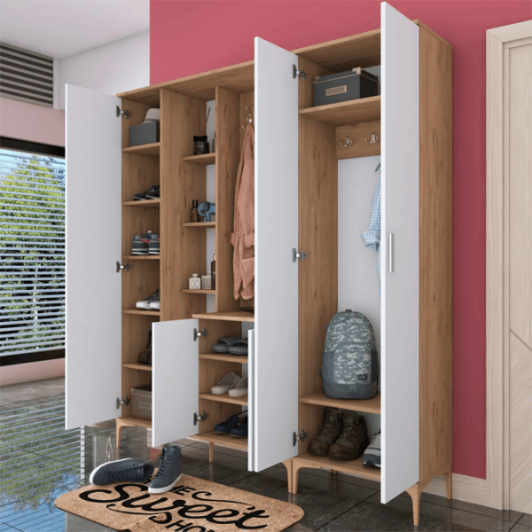 Шкаф для прихожей Trendy Sala Stand EA129 ДСП меламин / White photo 9