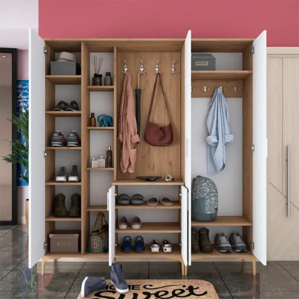 Шкаф для прихожей Trendy Sala Stand EA129 ДСП меламин / White photo 10
