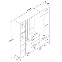 Dulap pentru antreu Trendy Sala Stand EA129 PAL melaminat / White photo 12