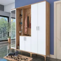 Шкаф для прихожей Trendy Sala Stand EA131 ДСП меламин / White photo 8
