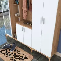 Шкаф для прихожей Trendy Sala Stand EA131 ДСП меламин / White photo 9