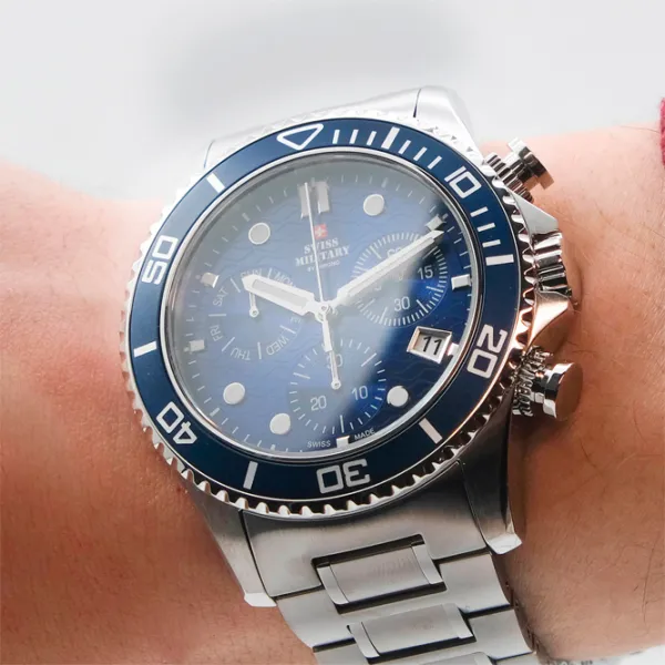 Ceas de mână pentru bărbați Swiss Military SM34101.02 Cuarț / 46 mm photo 5