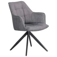 Кухонный стул Fabrik Home Rex Холст/ Серый Черный