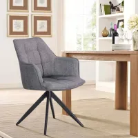 Кухонный стул Fabrik Home Rex Холст/ Серый Черный photo 2