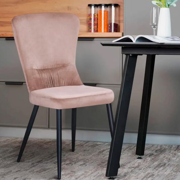 Кухонный стул Fabrik Home Mia Велюр/ Бежевый Черный photo 2
