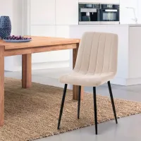 Кухонный стул Fabrik Home Jet Велюр/ Бежевый Черный photo 3