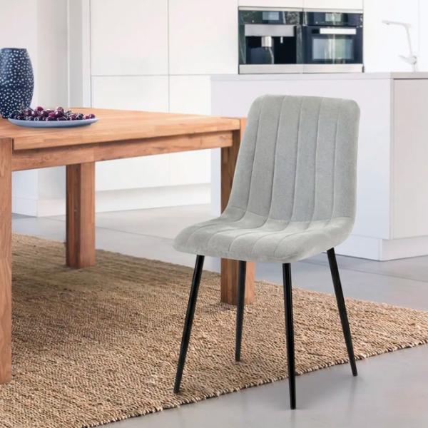 Scaun de bucătărie Fabrik Home Jet Velur/ Light Gray Black photo 2