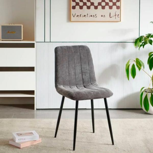 Кухонный стул Fabrik Home Jet Велюр/ Тёмно-серый Черный photo 2
