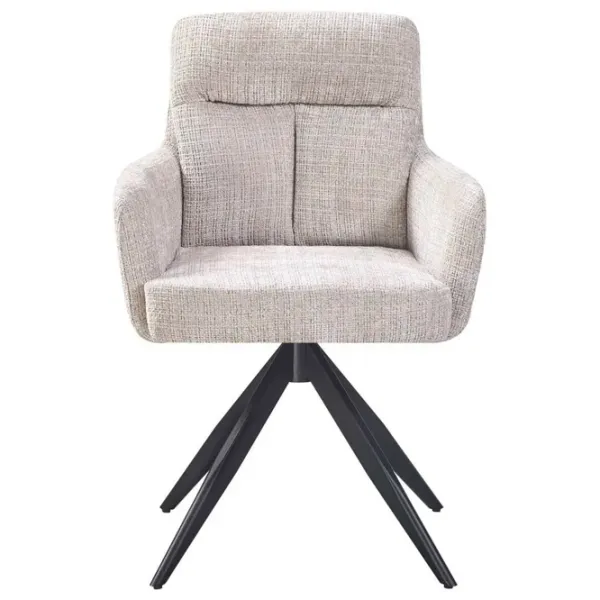 Кухонный стул Fabrik Home Leo Chenille/ Бежевый Черный photo 1