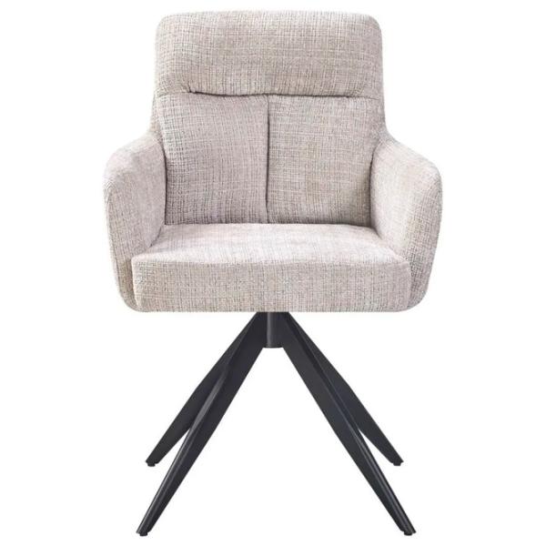 Кухонный стул Fabrik Home Leo Chenille/ Бежевый Черный photo 1