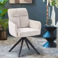Scaun de bucătărie Fabrik Home Leo Chenille/ Beige Black photo 2