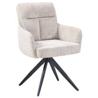 Scaun de bucătărie Fabrik Home Leo Chenille/ Beige Black photo 3