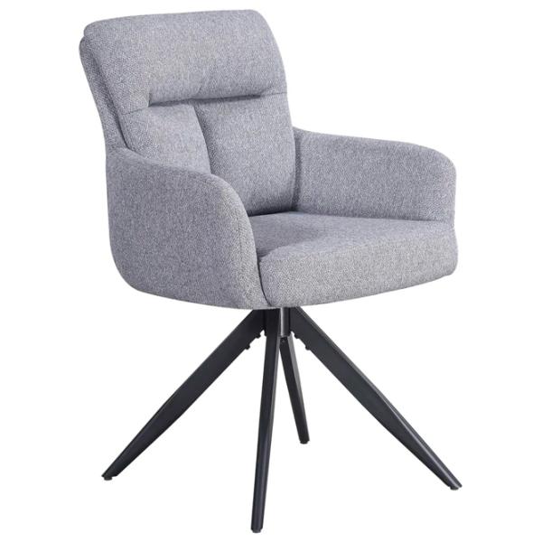 Кухонный стул Fabrik Home Leo Chenille/ Светло Серый Черный photo 3
