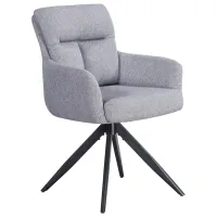 Scaun de bucătărie Fabrik Home Leo Chenille/ Light Gray Black photo 3
