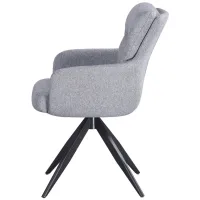 Scaun de bucătărie Fabrik Home Leo Chenille/ Light Gray Black photo 5
