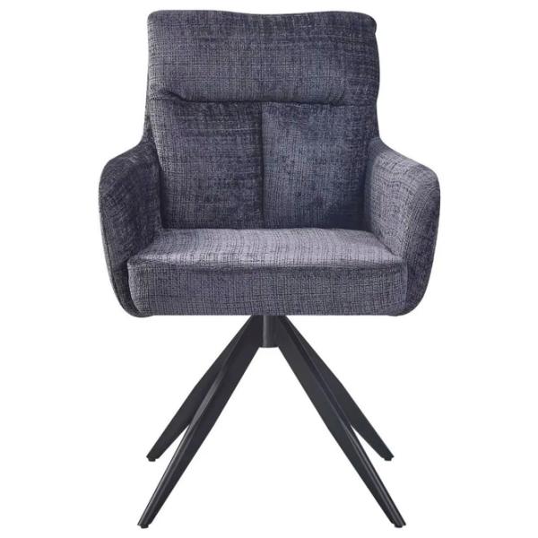 Кухонный стул Fabrik Home Leo Chenille/ Тёмно-серый Черный photo 1