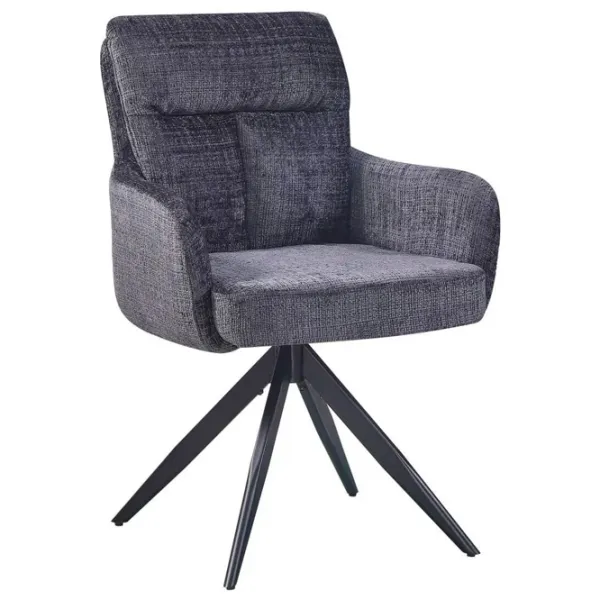 Кухонный стул Fabrik Home Leo Chenille/ Тёмно-серый Черный photo 3