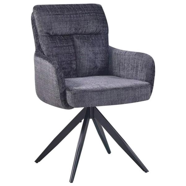 Кухонный стул Fabrik Home Leo Chenille/ Тёмно-серый Черный photo 3