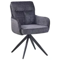 Scaun de bucătărie Fabrik Home Leo Chenille/ Dark Gray Black photo 3
