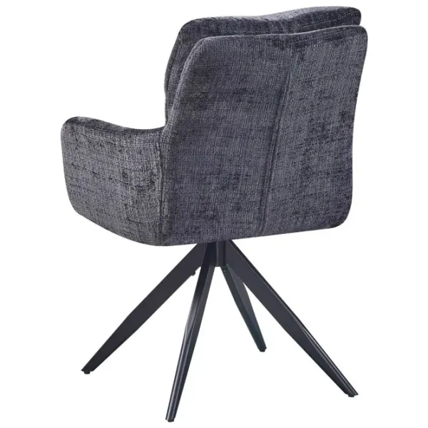 Кухонный стул Fabrik Home Leo Chenille/ Тёмно-серый Черный photo 4