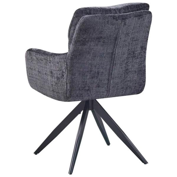 Кухонный стул Fabrik Home Leo Chenille/ Тёмно-серый Черный photo 4