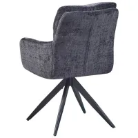 Scaun de bucătărie Fabrik Home Leo Chenille/ Dark Gray Black photo 4