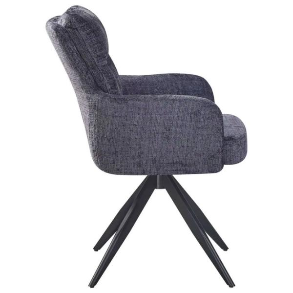 Кухонный стул Fabrik Home Leo Chenille/ Тёмно-серый Черный photo 5