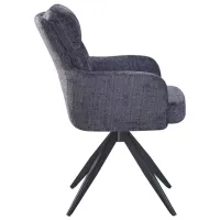 Scaun de bucătărie Fabrik Home Leo Chenille/ Dark Gray Black photo 5
