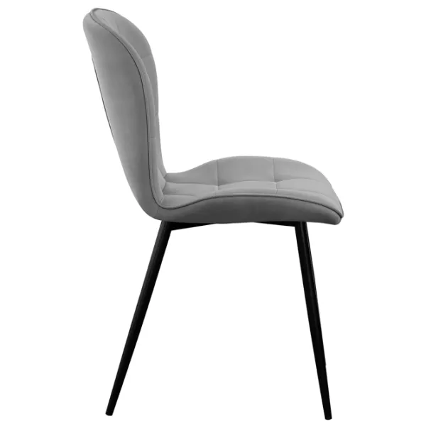 Кухонный стул Fabrik Home GIO Велюр/ Светло Серый Черный photo 4