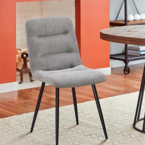 Кухонный стул Fabrik Home BOS Вельвет/ Светло Серый Черный photo 2