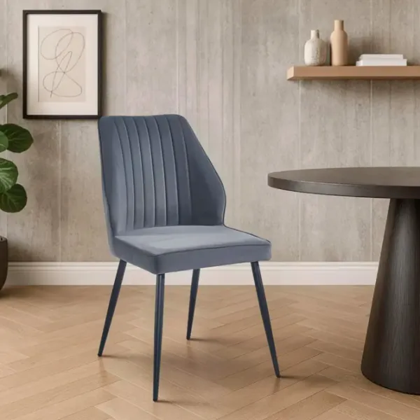 Кухонный стул Fabrik Home Dex Велюр/ Тёмно-серый Черный photo 2