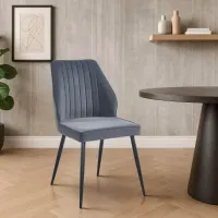 Кухонный стул Fabrik Home Dex Велюр/ Тёмно-серый Черный photo 2