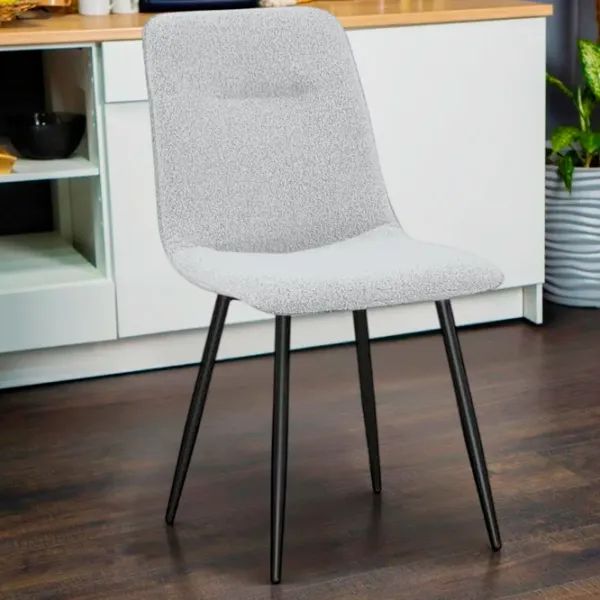 Кухонный стул Fabrik Home Dot Букле/ Светло Серый Черный photo 2