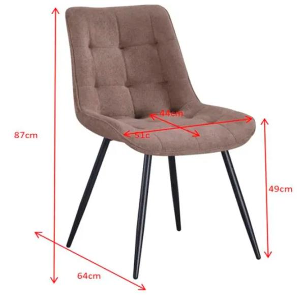 Кухонный стул Fabrik Home EVO Ткань/ Коричневый Черный photo 5