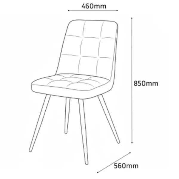 Кухонный стул Fabrik Home Sun Холст/ Светло Серый Черный photo 4