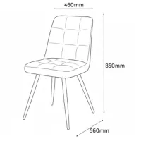 Кухонный стул Fabrik Home Sun Холст/ Светло Серый Черный photo 4