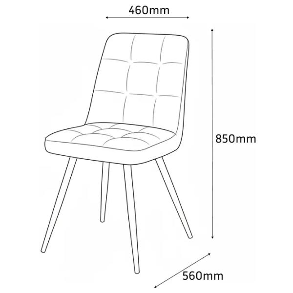 Кухонный стул Fabrik Home Sun Холст/ Серый Черный photo 4