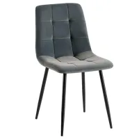 Scaun de bucătărie Fabrik Home Ted Velvet/ Dark Gray Black
