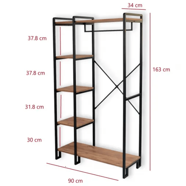 Dulap pentru antreu Trendy Rex PAL melaminat / Pine photo 6