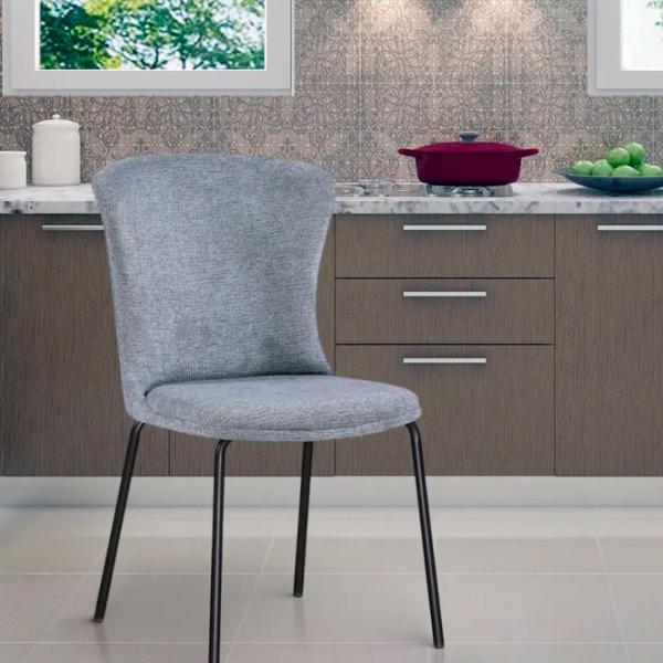 Кухонный стул Fabrik Home Tom Холст/ Серый Черный photo 2