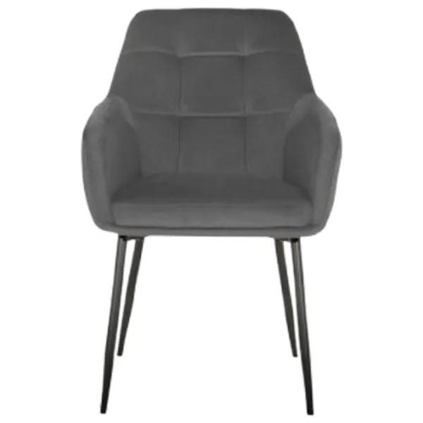 Кухонный стул Fabrik Home UGO NEW Вельвет/ Серый Черный photo 1