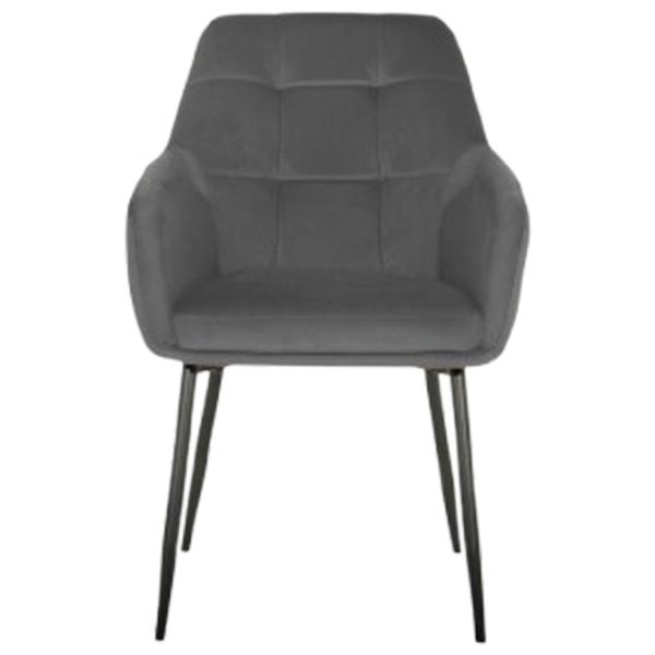 Кухонный стул Fabrik Home UGO NEW Вельвет/ Серый Черный photo 1