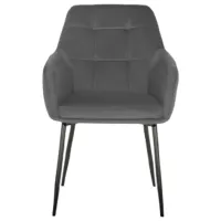 Кухонный стул Fabrik Home UGO NEW Вельвет/ Серый Черный