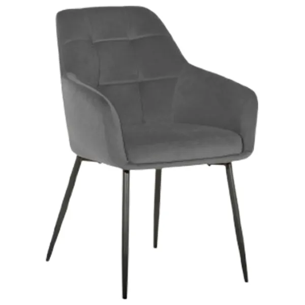 Кухонный стул Fabrik Home UGO NEW Вельвет/ Серый Черный photo 2