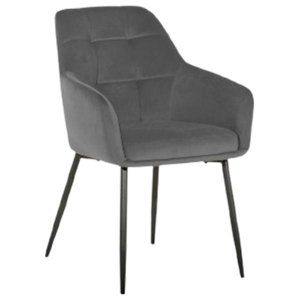 Кухонный стул Fabrik Home UGO NEW Вельвет/ Серый Черный photo 2