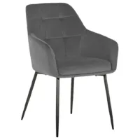 Scaun de bucătărie Fabrik Home UGO NEW Velvet/ Gray Black photo 2