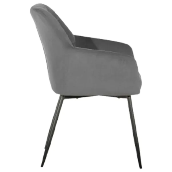 Кухонный стул Fabrik Home UGO NEW Вельвет/ Серый Черный photo 3