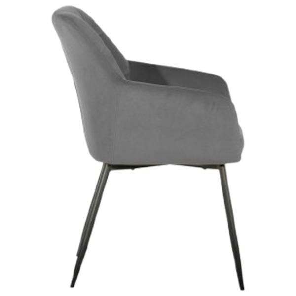 Кухонный стул Fabrik Home UGO NEW Вельвет/ Серый Черный photo 3