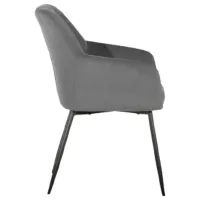 Scaun de bucătărie Fabrik Home UGO NEW Velvet/ Gray Black photo 3