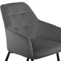 Scaun de bucătărie Fabrik Home UGO NEW Velvet/ Gray Black photo 4